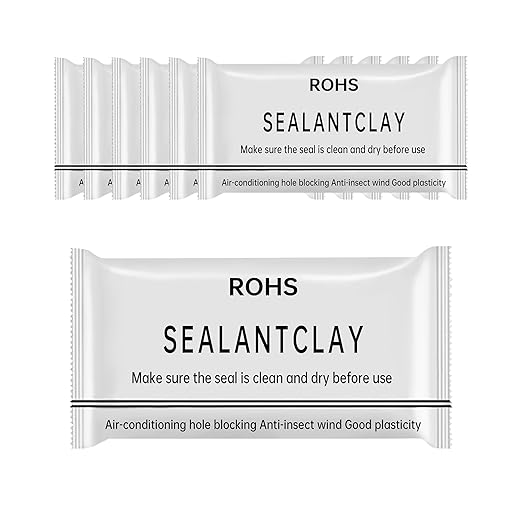 6 Pcs White Seal Putty,Waterproof Duct Seal Repair Sealing Clay & Moldable Silicone Putty,Ideal for Sealing Drain Connections, Wall Holes, and Air Conditioning Openings, Reliable and Efficient.