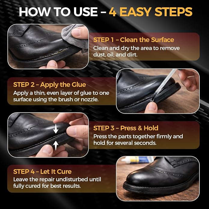 Shoe Glue, Waterproof Clear Shoe Sole Repair Adhesive, Heavy Duty Shoe Glue for Fixing Cracks and Peeling Soles on Boots, Sneakers, Leather, Rubber, and Canvas（30g）