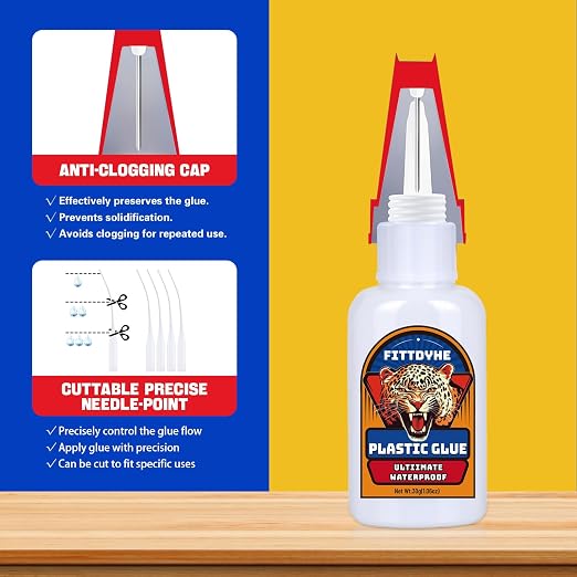 3D Printer Glue Super Plastic Glue 30 g, Super Glue for Plastic, Strong Fast Drying Clear Heavy Duty Waterproof Adhesive for Toys, Miniatures, Model, Acrylic, PVC, PLA, ABS,PETG,TPU