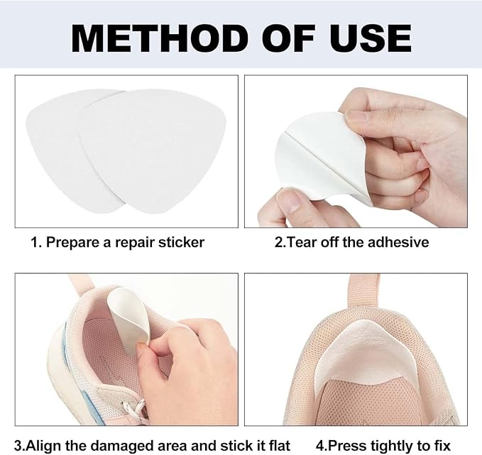 16 Pairs Shoe Heel Repair, Inside Shoe Heel Patch Pad for Holes | Self-Adhesive, Heel Repair, Hole Repair, For Sneaker, Leather Shoes