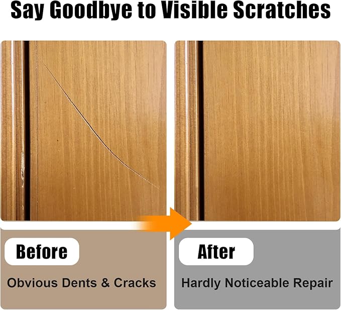 Wood Filler Sticks, 20 Colors Wood Repair Wax Crayons with Scraper, Wood Touch Up Markers for Repairing Scratches, Cracks, Holes in Cabinets, Floors, Tables and Doors[Red Series]