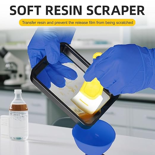 YIBECO 11pcs UV Resin 3D Printer Must-Have Tools, Scrapers, Silicone Spatulas,Brushes for Resin Transfer Cleaning and Protection Release FEP Film Vat Tank,3D Printer Accessories (11PCS)