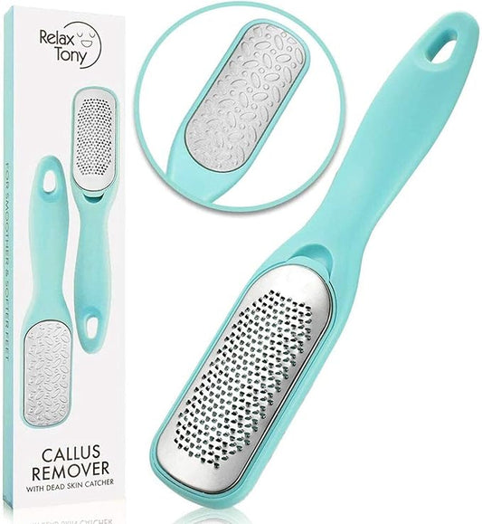 Callus & Dead Skin Remover – Dual-Sided - for Wet & Dry Exfoliation: Scrub, File & Rasp for Smooth Feet - Pedicure Tool - Foot File Callus Remover Tool - Pedicure Kit