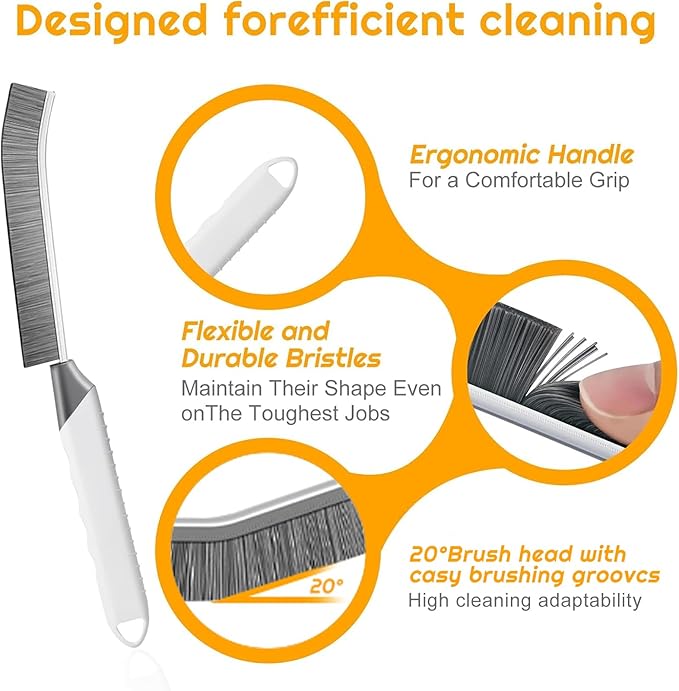 SUOXU Cleaning Brush Grout Scrub Brush,Home Kitchen Bathroom Window Gap Cleaning Tools,4 pcs Hard Bristle Scrubbing Brush,Kitchen Bathroom Tile Toilet Home Essentials Cleaner Household Use