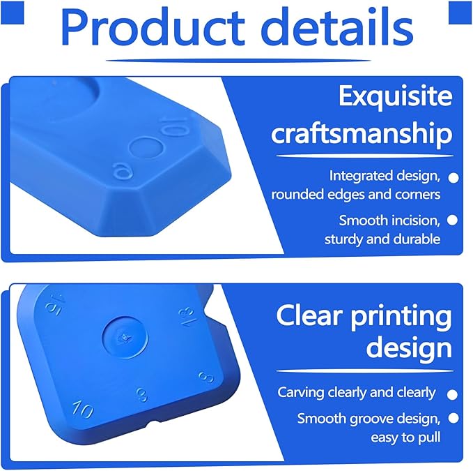 Huakaile 15 Packs Silicone Remover Tool Scraper, 1.96''/5 CM Reusable Sealant Tool Applicator for Mastic Finishing Caulking Seam Smoothing Profiling Block Bathroom Home Kitchen Floor