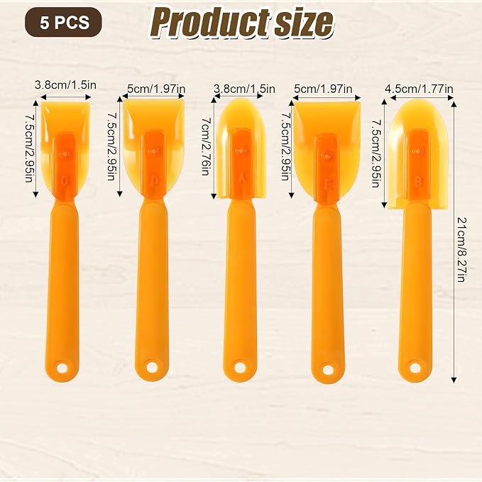 5pcs Caulking Tool, Reusable Sealant Spatula Spreader 3 Sizes Grout Caulk Finishing Tool Multifunctional Caulking Remover/Smoothing Applicator for Tiles Brick Kitchen Bathroom