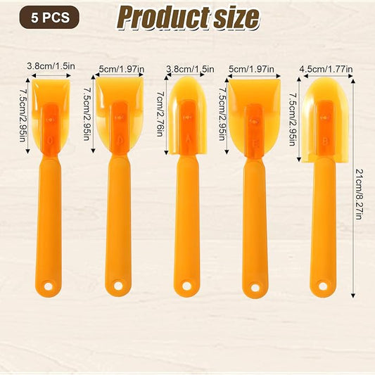 5pcs Caulking Tool, Reusable Sealant Spatula Spreader 3 Sizes Grout Caulk Finishing Tool Multifunctional Caulking Remover/Smoothing Applicator for Tiles Brick Kitchen Bathroom