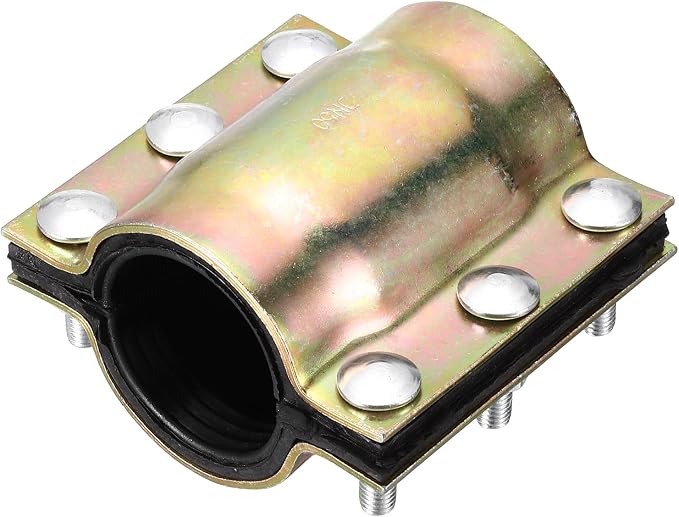 Water Pipe Repair Clamp, 4.72 Inch Length, 2-3/8 Inch ID Carbon Steel Leak Sealer Clamp, Leak Stoppers Pipe Repair Kit for 60mm OD PE PVC PPR Steel Iron Pipes