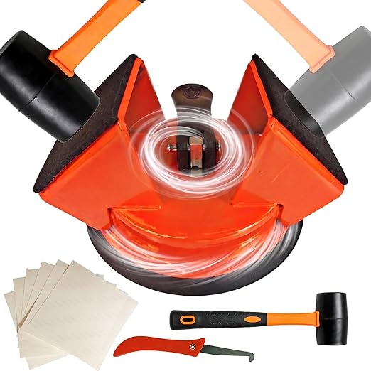 Floor Gap Fixer Tool, with Dual Heavy Duty 45°Striking Surface, Enhanced Suction Cup, 6X Sticky Pads, Rubber Mallet, Hook Tool, Works for Laminate, Vinyl, LVP, Wooden, Hardwood, Floor