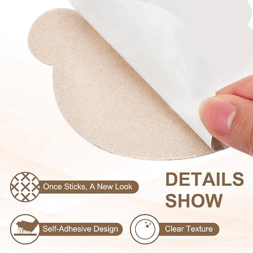 PATIKIL Leather Repair Patch, 2 Pcs 4 x 3.5 Inch Self-Adhesive Vinyl Patch Furniture Tape Repair Kit for Sofas Couches Stools Chairs Cabinets Bags, Light Brown
