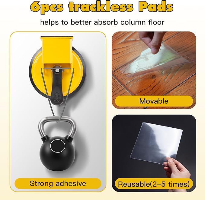 Floor Gap Fixer Tool Kit – Heavy Duty Suction Cup Floor Gap Repair Tool with Rubber Mallet, Gap Close Tool for Laminate Flooring, Wood & Hardwood Floor Gap Fixer, Gap Repair for DIY Installation
