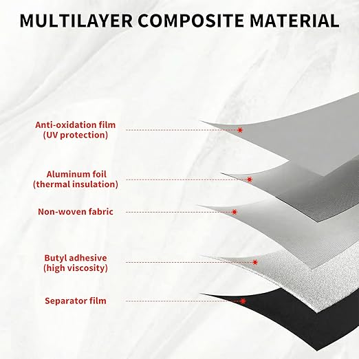 Butyl Tape Waterproof Aluminum Foil Tape for Outdoor Use, Corrosion Resistant, Repair for Metal Roof, RV, Windows (Silver) 7.8in Wide 16.4ft Long (20CM X 5M)