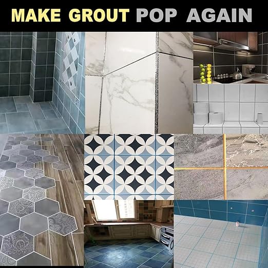 Epoxy Grout Jet Black 13.5 fl oz ｜Water & Stain Resistant & Zero Maintenance｜1:1 Auto-Mix Technology｜24hr Ready-to-Use｜Perfect for Shower Kitchen Pool | 10 Pearl Finishes for Tile & Stone