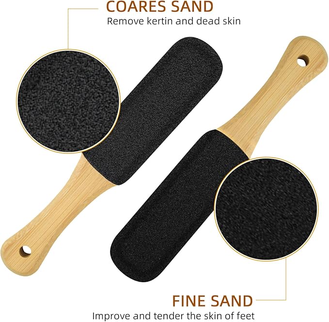2 Pack Pumice Stone for Feet, Foot File and Callus Remover - Foot Scraper & Exfoliator Tool for Dead Skin, Cracked Heels, Dry Feet Care
