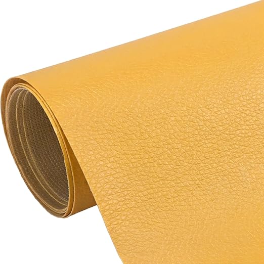 Cremsy Leather Repair Patch Tape, Self-Adhesive Leather Repair Patch Kit for Couch Sofa Car Seats, Waterproof Vinyl Repair Patch, Cuttable Furniture Repair Tape for Chair Jacket (14, Yellow)