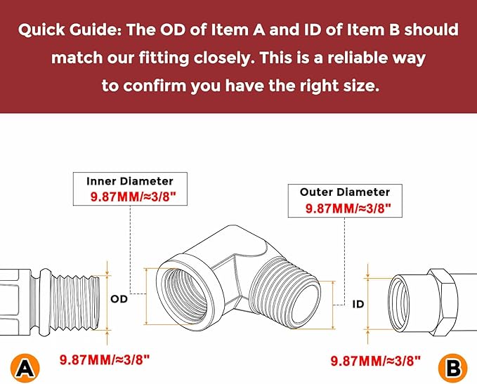 Pack of 2, 90° 1/8" FNPT to 1/8" MNPT Solid Brass Barstock Street Elbow W/Sealing Tape, Forged Pipe Fitting for Pipe Leak Repair, Bathroom Remodeling, Tool Extension, Compression
