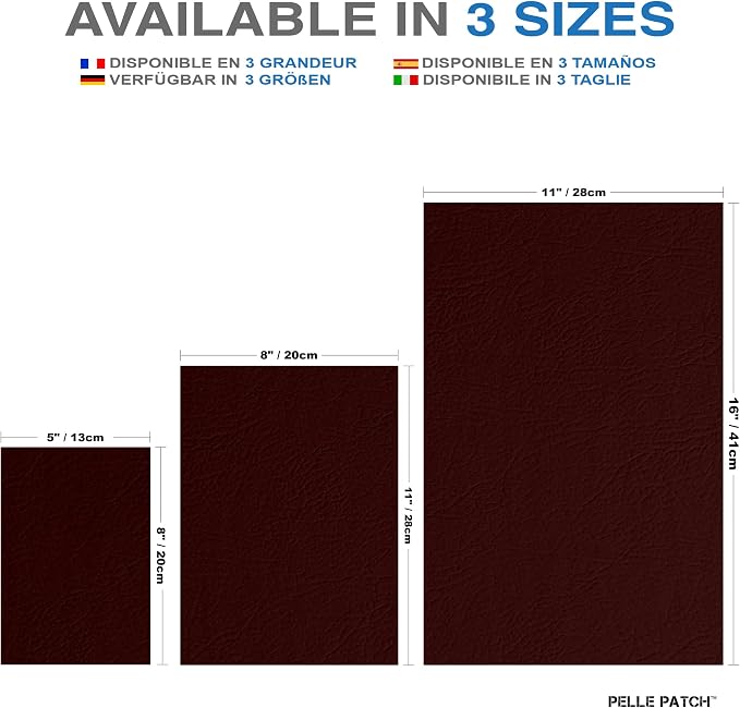 Car Seat Repair Kit Leather - 25 Colors Available - Original 11x16 - Burgundy