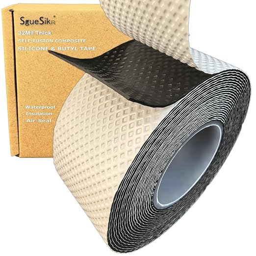 Silicone Butyl Composite Rubber Self-Fusing Tape(1.5" x 20FT) | IP67 Waterproof & 35KV Insulated | Extreme Cold/Hot Resistance | for Plumbing, Hose Repair, Pipe Leak, Electrical Joint, Handlebar Grip