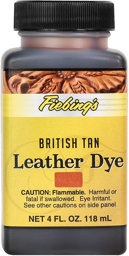 Fiebing's Leather Dye (4 Fl Oz, Mahogany) - Alcohol-Based, Penetrating, Permanent Dye for Shoes, Boots, Belts, Bags, Furniture - Includes Wool Dauber Applicator - Recolor & Restore Leathercraft