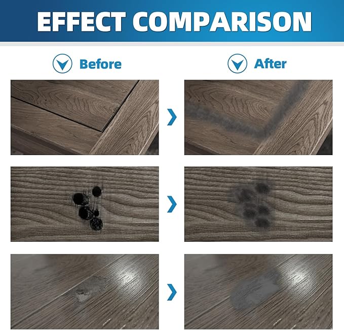 Deuvuo Black Wood Filler, High-Performance Black Wood Putty,Paintable & Sandable Black Black Wood Filler Epoxy - Quickly Fix Wood Cracks And Blemishes With Wood Hole Filler (32Oz)