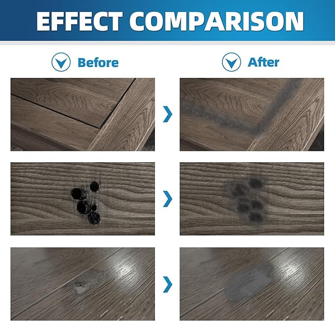 Deuvuo Black Wood Filler Putty, High-Performance Black Wood Filler Paste kit - Quickly Fix Wood Cracks and Blemishes with Wood Hole Filler - Paintable, Stainable, Sandable & Quick Drying - 9.87 Ounce