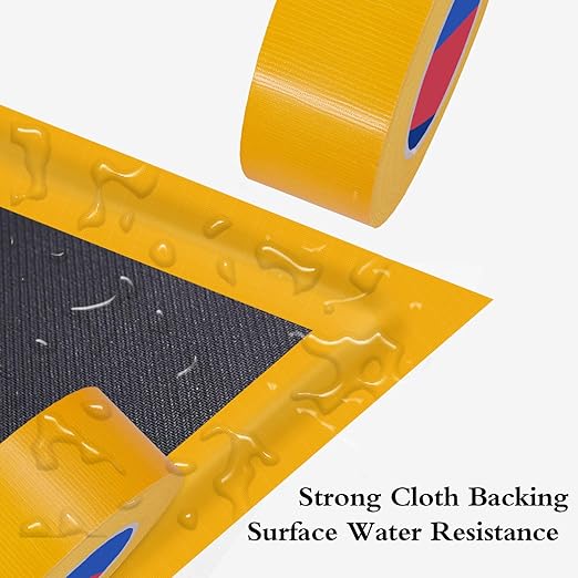 Yellow Heavy Duty Duct Tape, 2 Inch x 55 Yards, Industrial Grade Waterproof & UV Resistant, Strong Adhesive for Indoor Outdoor Repairs, Crafts, Home Improvement and DIY Projects