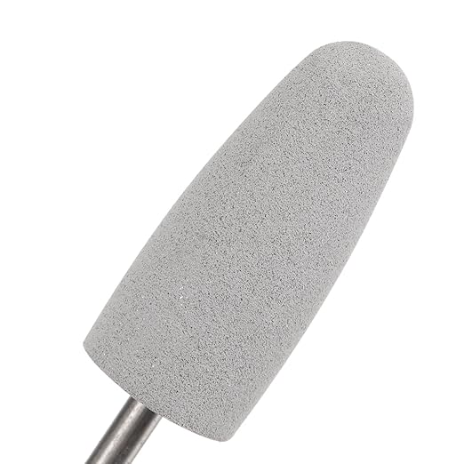 uxcell 12pcs 150 Grits Abrasive Mounted Stone 2.35mm Shank 2/5"(10mm) Dia Conical Heads Stone Grinding and Polishing Wheels for Nail Polishing