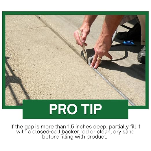 Akonaflex Pro Self-Leveling Expansion Joint Repair - Concrete Crack Filler, Self-Leveling Technology, Great for Driveways & Sidewalks, Caulk, Backer Rod Compatible, Seals Joints (10.1 Fluid Ounces)