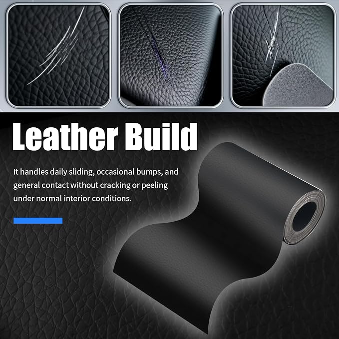 4"x63" Leather Repair Tape Kit,Self Adhesive Leather Repair Patch Kit for Scratches Holes Cracks Repairs,Cuttable Cars Leathers Seat Tear Repairs Kits Cars Interior Accessories