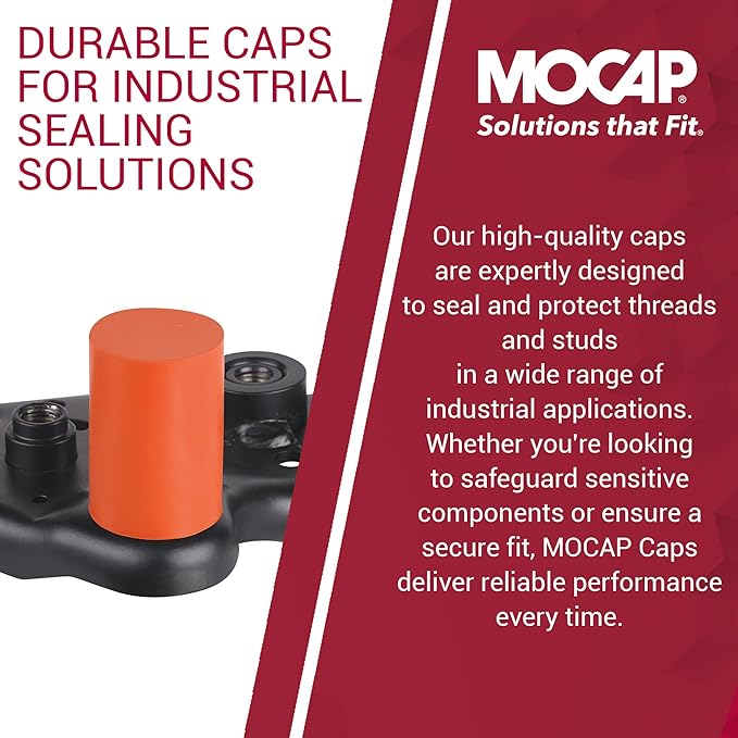 MOCAP Silicone Masking Cap Kit (MSC Series) - Durable & Reusable Silicone Rubber Caps for Threaded & Smooth Studs, Ideal for Powder Coating, E-Coating & Chrome Plating Applications - 175 Total Pcs