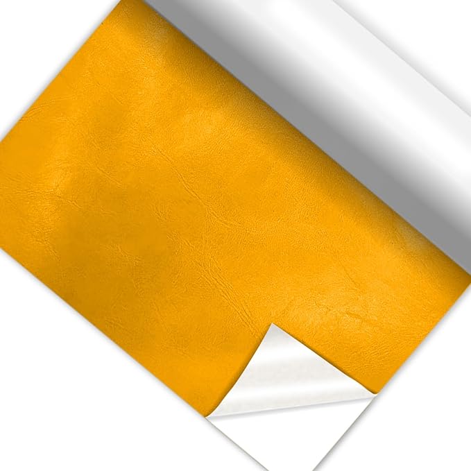 8x47 Inch Leather Repair Tape,Self Adhesive Leather Patches for Furniture,Vinyl Repair Kit for Couches,Bed,Car Seats,Chair (Orange)