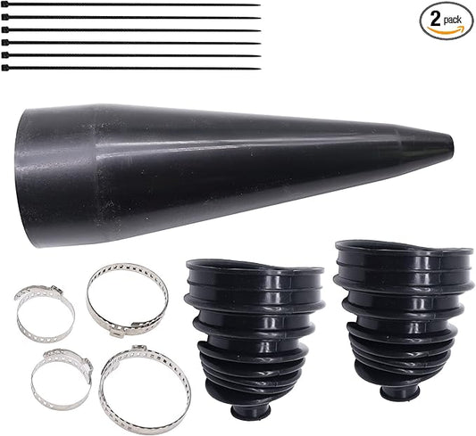 2PCS CV Boot Repair Kit with Expander Tool and Clamps, Silicone CV Axle Boot Repair Kit for 2.41" 2.81" 3.43" Calibers, Tie Rod Boots for Joint Dustproof and Waterproof