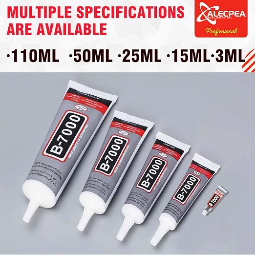 B-7000 Craft Glue for Jewelry Making - 3ml/0.1oz (15 Pack) - Multi-Function B-7000 Super Adhesive Glues Liquid Fusion Glue for Rhinestones Crafts, Clothes Shoes, Fabric, Jewelry Making, Cell Phones