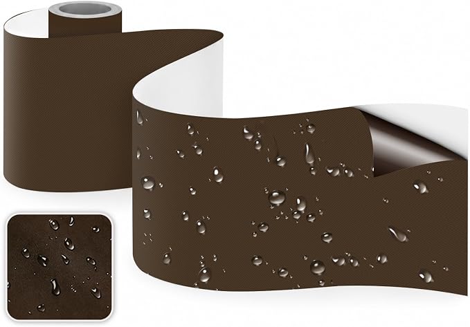 Self-Adhesive Fabric Repair Tape & Tent Repair Kit, Waterproof Patches for Clothes, Down Jacket, Camping Gear, Sleeping Bag, Heavy Duty Brown Nylon Tape for Instant Fix, 3.9"x63"