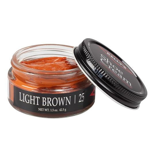 Kelly's Light Brown Shoe Polish 1.5 oz - Professional Leather Shoe Cream
