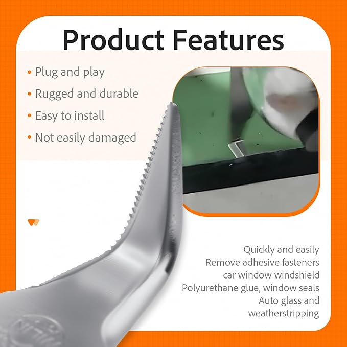 Multi Tool Cod Knife Blade | L-Shaped Windshield Removal Tool | Bent Cut Out Knife for Craftsman, Dewalt, Makita,Porter Cable & More