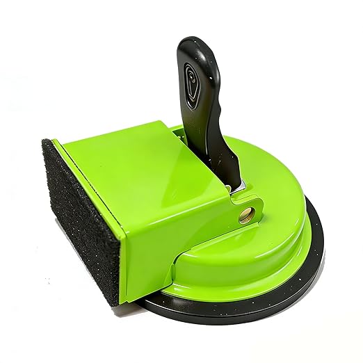Floor Gap Fixer Tool with Vacuum Suction Cup, Heavy Duty Gap Repair Tool with 4 Reusable Sticky Pads for Laminate, Hardwood, Tile & PVC Floors (Green)