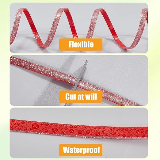 CRASPIRE 20Ft x 1/3" Caulk Strip Self Adhesive Caulking Sealing Tape for Bathroom Waterproof White Narrow PVC Ceramic Corner Tile Gap Sealant Molding Trim Edge Decorative for Kitchen Toilet Bathtub