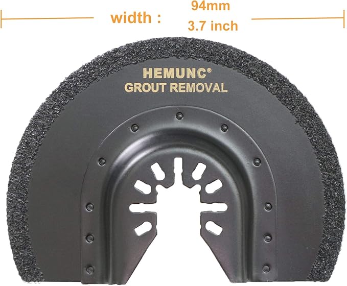 3pcs Oscillating Tool Blades for Grout Removal Tile Mortar Concrete Masonry 1/16