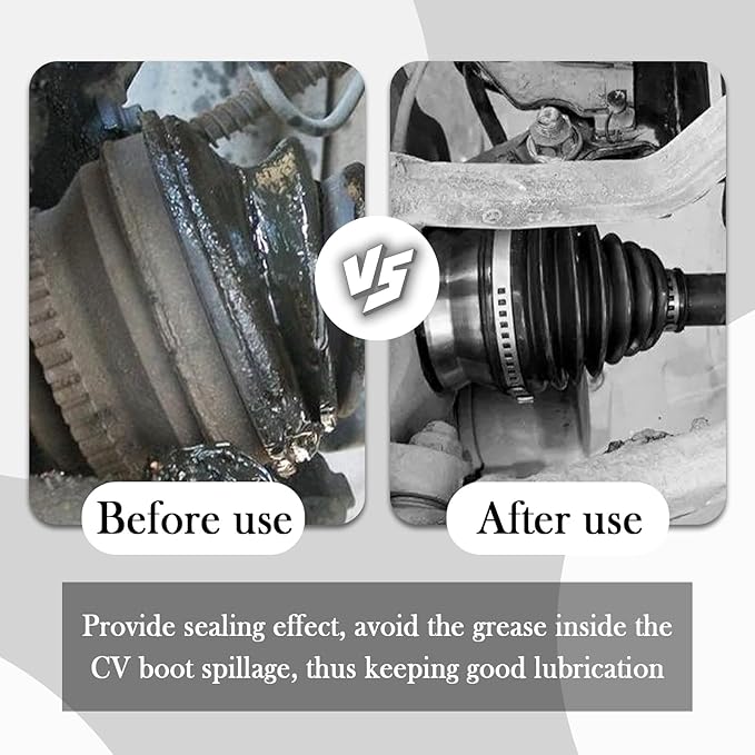 CV Boot Repair Kit,Water&Dust Resistant CV Axle Boot Repair Kit with CVs Boots Clamps & Expander Tool,Professional CVs Joint Boots Kits for Calibers 3.56",2.96",2.46"