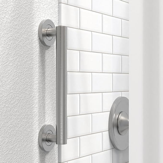 ADA Compliant Grab Bar, 500lbs Weight Support for Bath Safety (12 inch, Brushed Nickel)