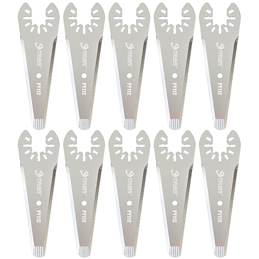 3" Tapered Oscillating Caulking Cutter, Multitool Scraper Blades for Caulk Adhesive Sealant Removal (10-Pack)