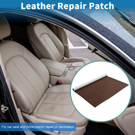 Self Adhesive Leather Repair Patch Strong Stickiness 19.6"x27.5" Leather Repair Tape PVC Faux Leather Red Brown 1 Pcs