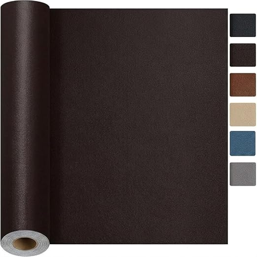 Qextce Leather Repair Patch Tape, Dark Brown, 8x100 Inch | Self-Adhesive, Waterproof, Wear Heat Resistant, Vinyl Leather Repair Kit, For Furniture, Car Seat, Sofa, Couch, Luggage