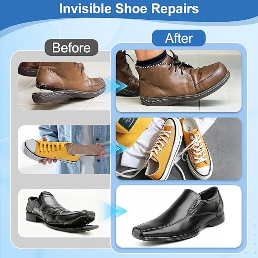 Lucomb Shoe Glue Heavy Duty- 360 ML Clear Shoe Sole Glue Repair Adhesive with Spreader Tools Set- Waterproof Super Strong Glue for Shoes Sole Repair Fixing Boots Sneakers Heels
