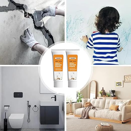 Drywall Repair Kit,2 Pack Wall Mending Agent,Wall Spackle with Scraper/Sandpaper,Wall Repair Paste Plaster for Wall Crack/Nail Hole