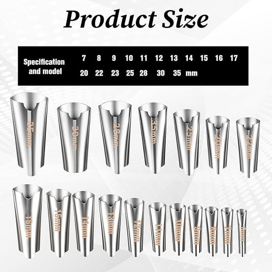 15Pcs Caulking Finishing Tool Caulking Tips Applicator Reusable Caulk Tips Nozzles Stainless Steel Caulk Nozzle Applicator Reusable for Bathroom Doors Windows