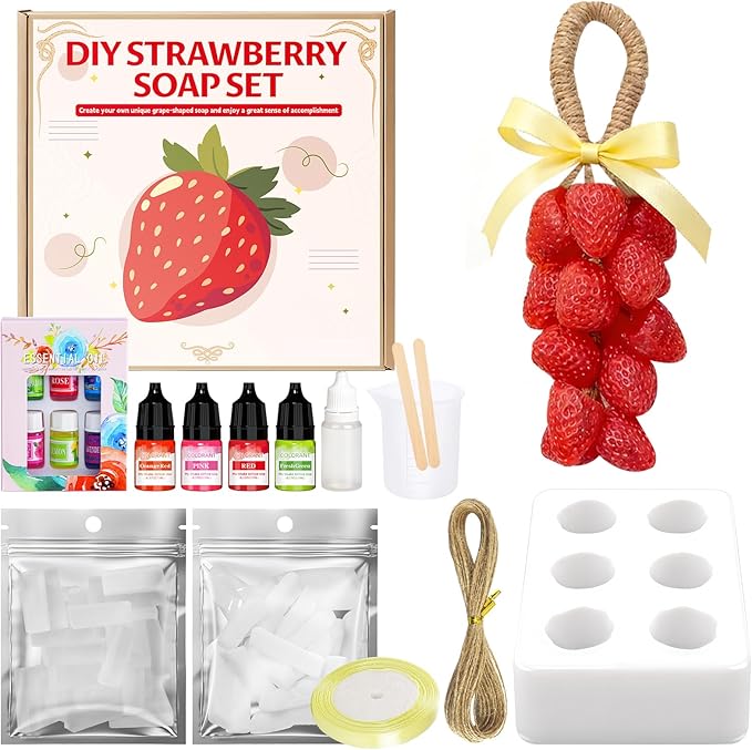 OverZyn Soap Kits Making for Adults, Soap Making Kits, Soap Kit, Includes Soaps Base, Silicone Molds, Pigments and Essential Oils, DIY Melting and Pouring soap Making Kit for Adults and Children