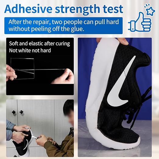 Shoe Glue Heavy Duty，Shoe Sole Repair Adhesive，Clear, Waterproof, high Strength, Strong.Shoe Cement for Sneakers, Leather Shoes, Hiking Shoes, Boots, Sandals, 2oz.