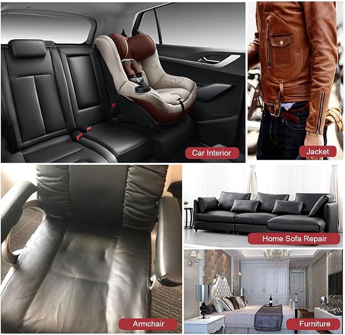 Self Adhesive Leather PU Fabric Leather Repair Patch 100x138cm Multicolor Available Anti Scratch Leather Tape Upholstery Vinyl Sticker for Couch Sofas Furniture Drivers Seat(Deep Coffee)